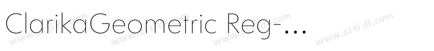 ClarikaGeometric Reg字体转换